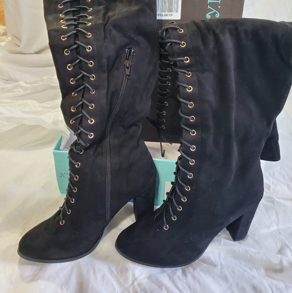 N.Y.L.A. Shoes - N.Y.L.A. Women's Olygmacy Suede Winter Boot Black